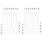 Fali aljzat - dupla, 8P8C UTP Cat.5