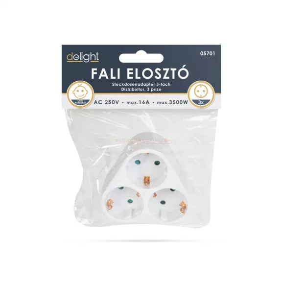 3-as fali elosztó - földelt
