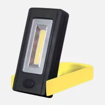   Elemes LED kézi lámpa mágnessel és rögzítő clippel sárga