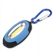 Elemes LED kézi lámpa mágnessel és karabinerrel kék