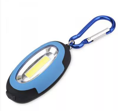 Elemes LED kézi lámpa mágnessel és karabinerrel kék