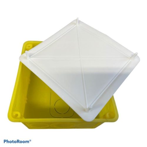 Kötődoboz süllyesztett elágazó doboz sárga 100x100x50