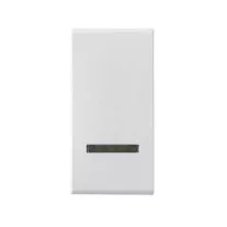 Egypólusú jelzőfényes kapcsoló MV45 1 modul fehér