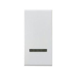 Egypólusú jelzőfényes kapcsoló MV45 1 modul fehér