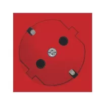 Földelt dugalj MV45 2 modul piros