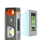 Vízmérték - vonalzóval, tükörlibellával - 400 mm