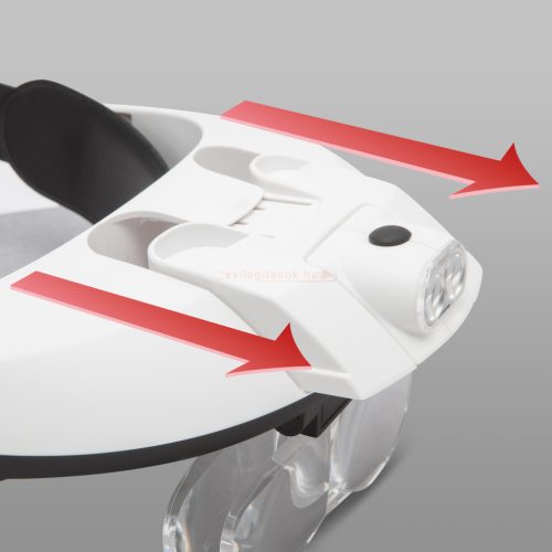 Fejpántos nagyító dupla lencsés LED világítással + lencse szett