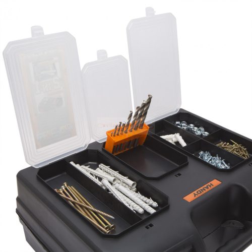 2 az 1-ben műanyag fúró + alkatrész tároló táska