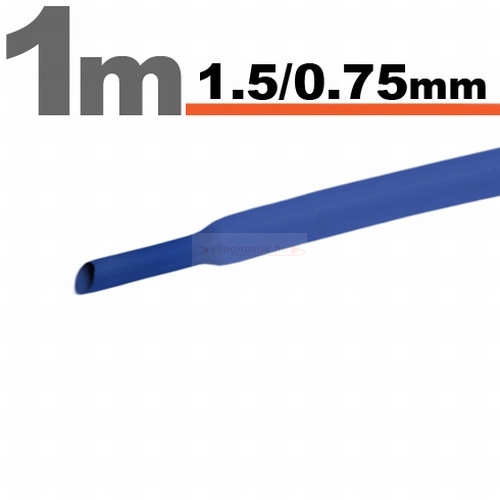 Zsugorcső 1,5mm/0,75mm kék