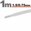 Zsugorcső 1,5mm/0,75mm átlátszó