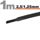 Zsugorcső 2,5mm/1,25mm fekete