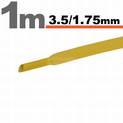 Zsugorcső 3,5mm/1,75mm sárga