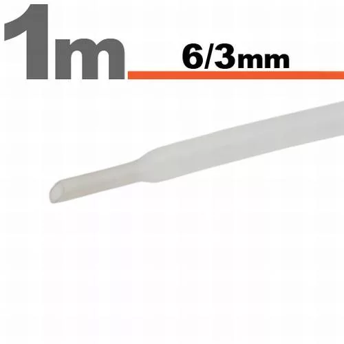 Zsugorcső 6mm/3mm átlátszó