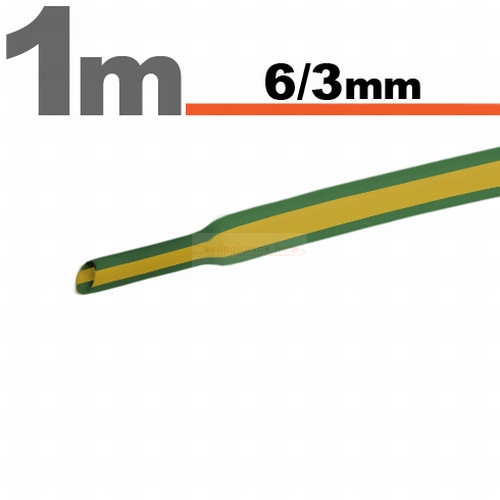 Zsugorcső 6mm/3mm zöld/sárga