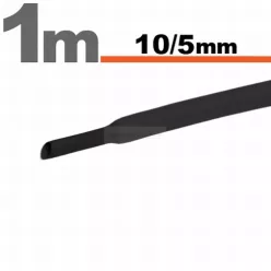 Zsugorcső 10mm/5mm fekete