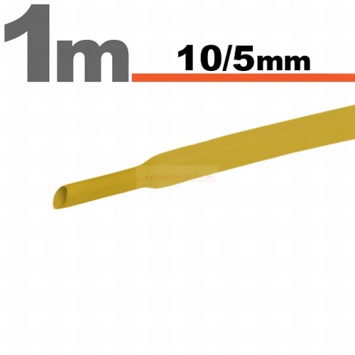 Zsugorcső 10mm/5mm sárga