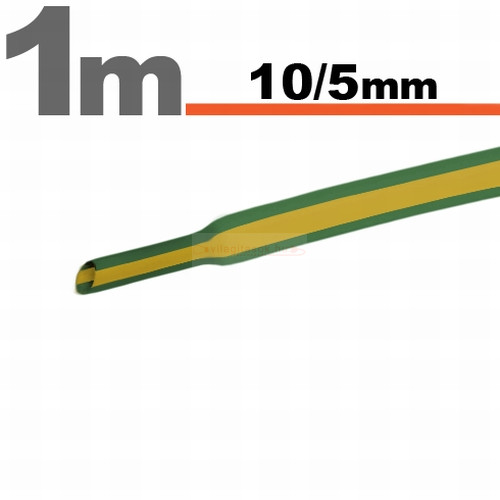 Zsugorcső 10mm/5mm zöld/sárga