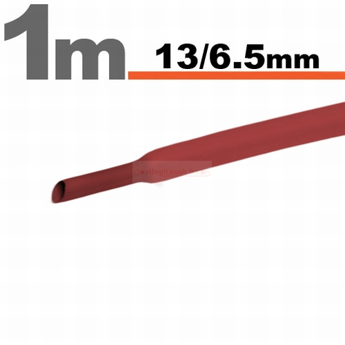 Zsugorcső 13mm/6,5mm piros