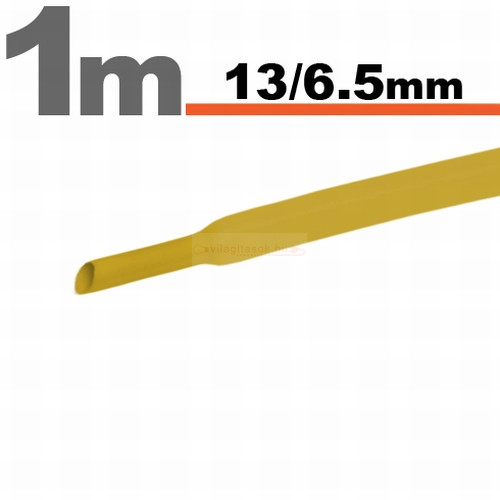 Zsugorcső 13mm/6,5mm sárga