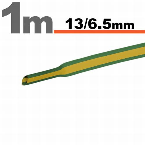 Zsugorcső 13mm/6,5mm zöld/sárga