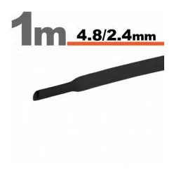 Zsugorcső 4,8mm/2,4mm fekete