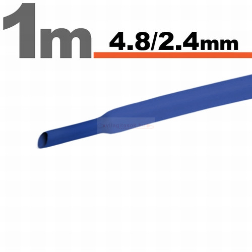 Zsugorcső 4,8mm/2,4mm kék