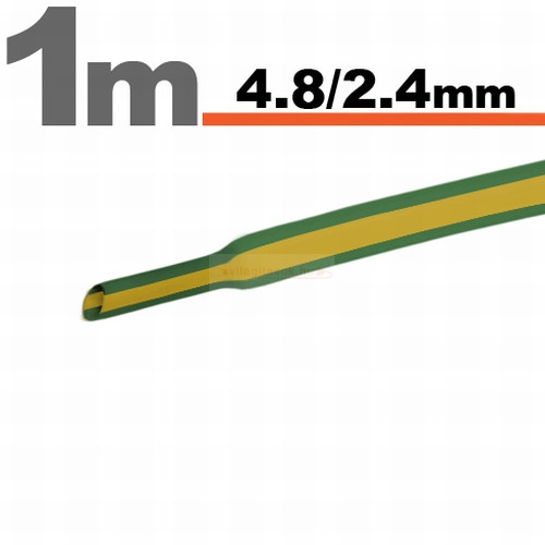 Zsugorcső 4,8mm/2,4mm zöld/sárga