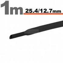 Zsugorcső 25,4mm/12,7mm fekete