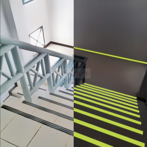 Ragasztószalag - csúszásmentes - 5 m x 50 mm - foszforeszkáló