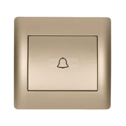   Rhyme egypólusú nyomó kapcsoló 101N csengő jellel Pezsgő metál