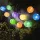 Szolár lampion 10db színes lampion, hideg fehér 3,7 m