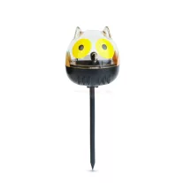   LED-es szolár lámpa - bagoly - hidegfehér - sárga - 150 x 50 x 50 mm