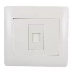 Rhyme egyes telefon aljzat RJ11 Fehér metál