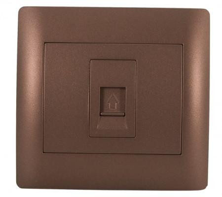 Rhyme egyes telefon aljzat RJ11 Kávé metál