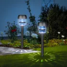 Leszúrható szolár lámpa - 1 fehér LED - 7,5 x 7,5 x 40 cm
