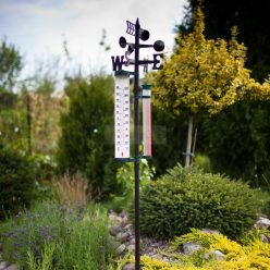   Kerti időjárás állomás - hőmérő, esőmérő, szélmérő - 145 cm