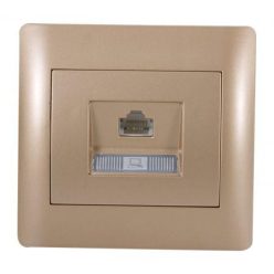 Rhyme egyes számítógép aljzat RJ45 CAT6e Pezsgő metál