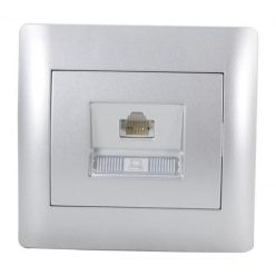 Rhyme egyes számítógép aljzat RJ45 CAT6e Szürke metál