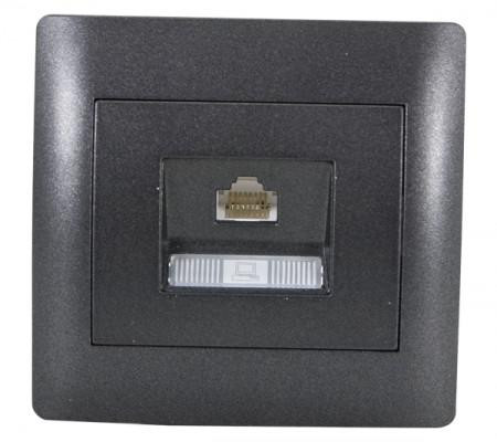 Rhyme egyes számítógép aljzat RJ45 CAT6e Grafit metál