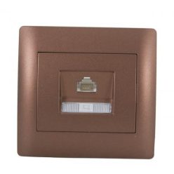 Rhyme egyes számítógép aljzat RJ45 CAT6e Kávé metál