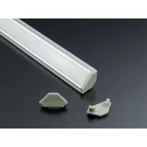   Alumínium profil LED szalaghoz eloxált Lumines C típus opál
