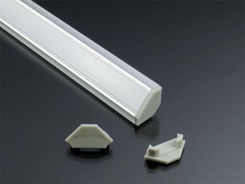 Alumínium profil LED szalaghoz eloxált Lumines C típus opál