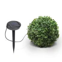   Szolár bukszus - felakasztható - 25 cm - 20 melegfehér LED