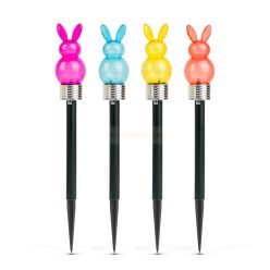   Leszúrható szolár lámpa - nyuszi - 1 fehér LED - 5,5 x 38,5 cm