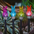 Leszúrható szolár lámpa - nyuszi - 1 fehér LED - 5,5 x 38,5 cm