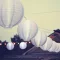 Szolár lampion hidegfehér 21x22cm fehér