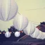 Szolár lampion hidegfehér 21x22cm fehér