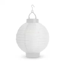 Szolár lampion hidegfehér 21x22cm fehér