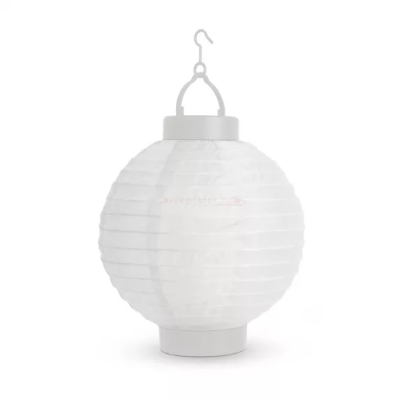 Szolár lampion hidegfehér 21x22cm fehér