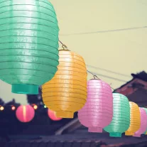 Szolár lampion hidegfehér 21x32cm 3 színben